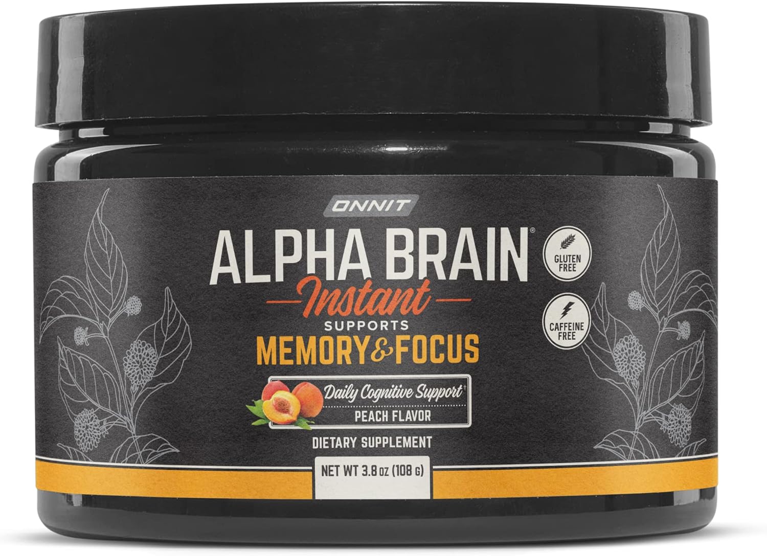 Instant Peach Tub Onnit Alpha Brain Supplement for Cognitive Support