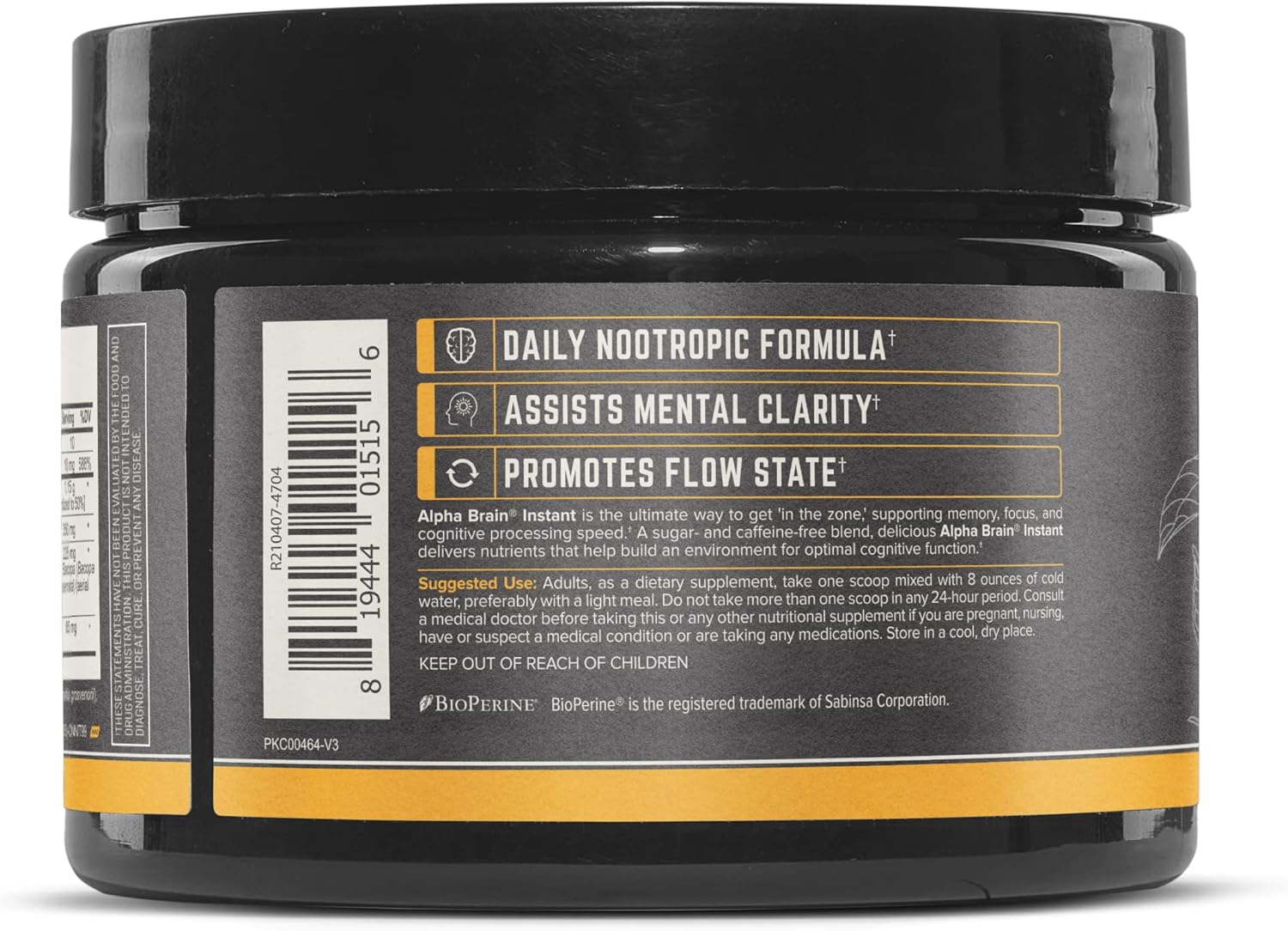 Instant Peach Tub Onnit Alpha Brain Supplement for Cognitive Support
