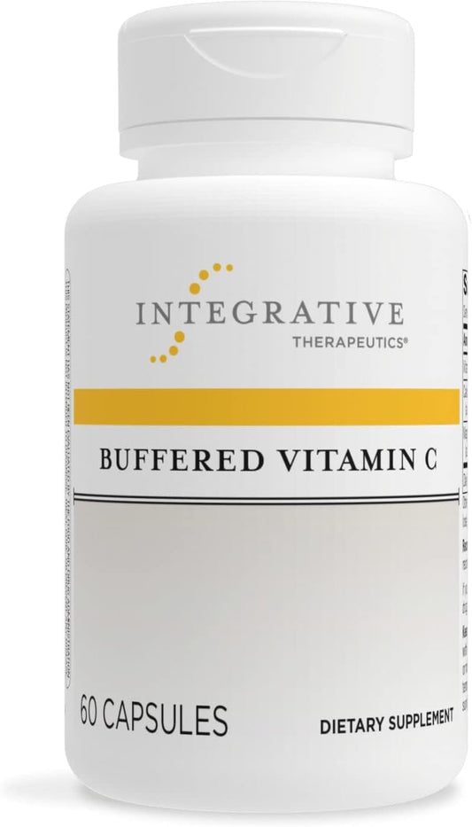Integrative Therapeutics Buffered Vitamin C Capsules 1,000 mg - Immune & Antioxidant Support - Gentle Gluten-Free Formula - 60 Vegan Capsules