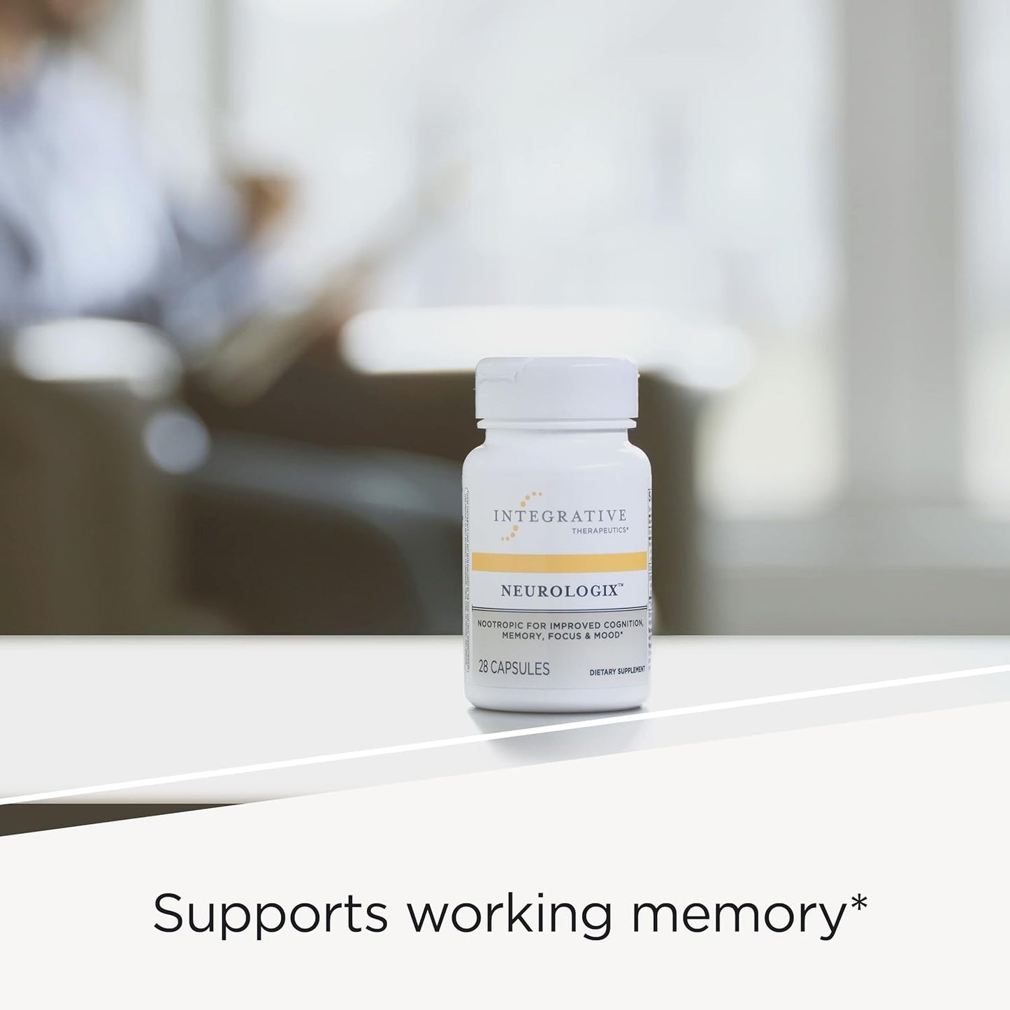 Integrative Therapeutics Neurologix - Memory & Focus Brain Support Supplement - Nootropic for Concentration & Brain Health - 120 Capsules