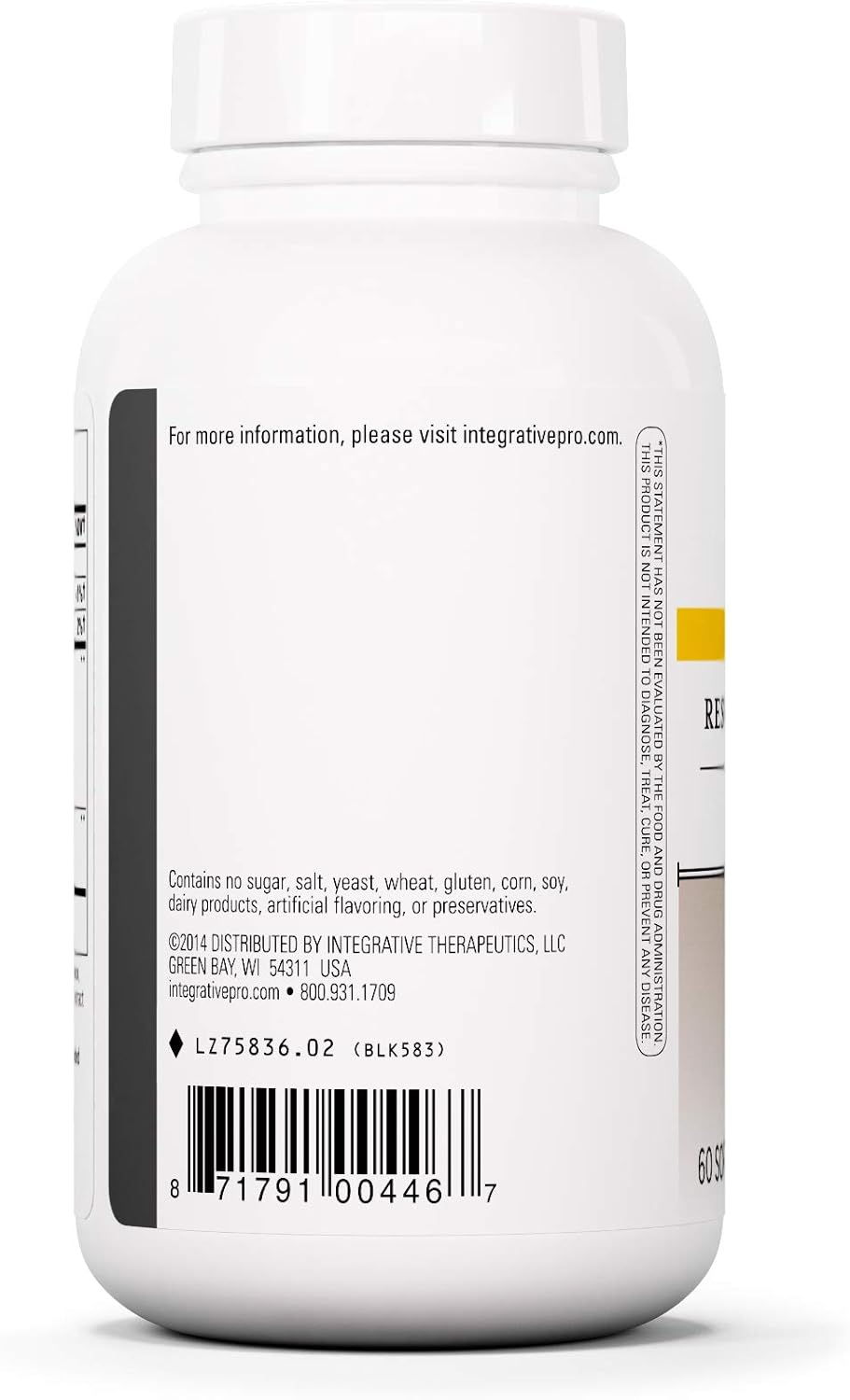 Integrative Therapeutics Resveratrol Ultra HP - 175mg for Cardiovascular Health - 60 Softgels