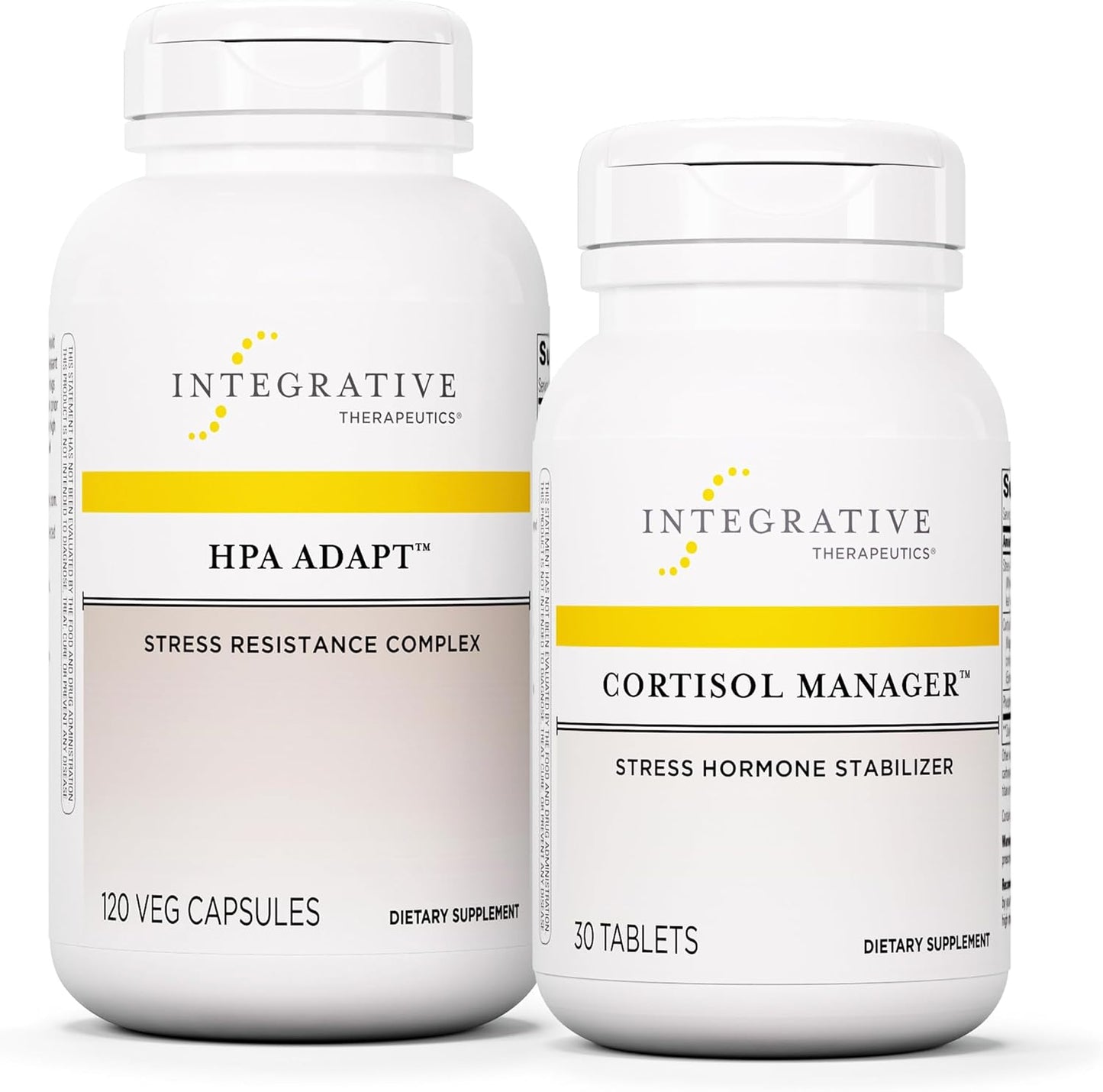 Integrative Therapeutics Stress Support Bundle: Cortisol Manager & HPA Adapt - Ashwagandha Supplement for Healthy Stress Response - Vegan Capsules, 30 Tablets