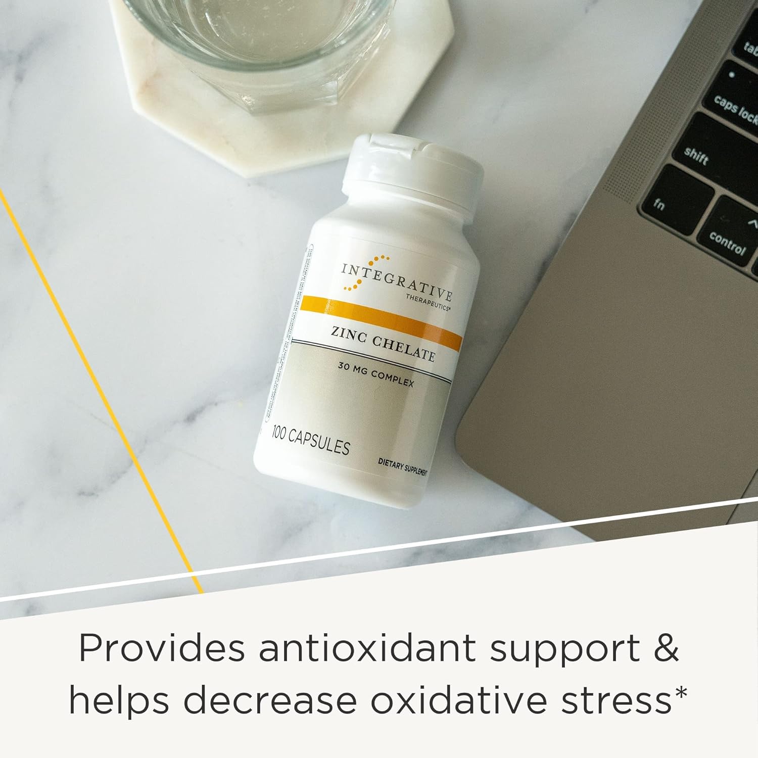 Integrative Therapeutics Zinc Chelate Supplement for Immune Support - 100 Capsules, High Absorption Formula