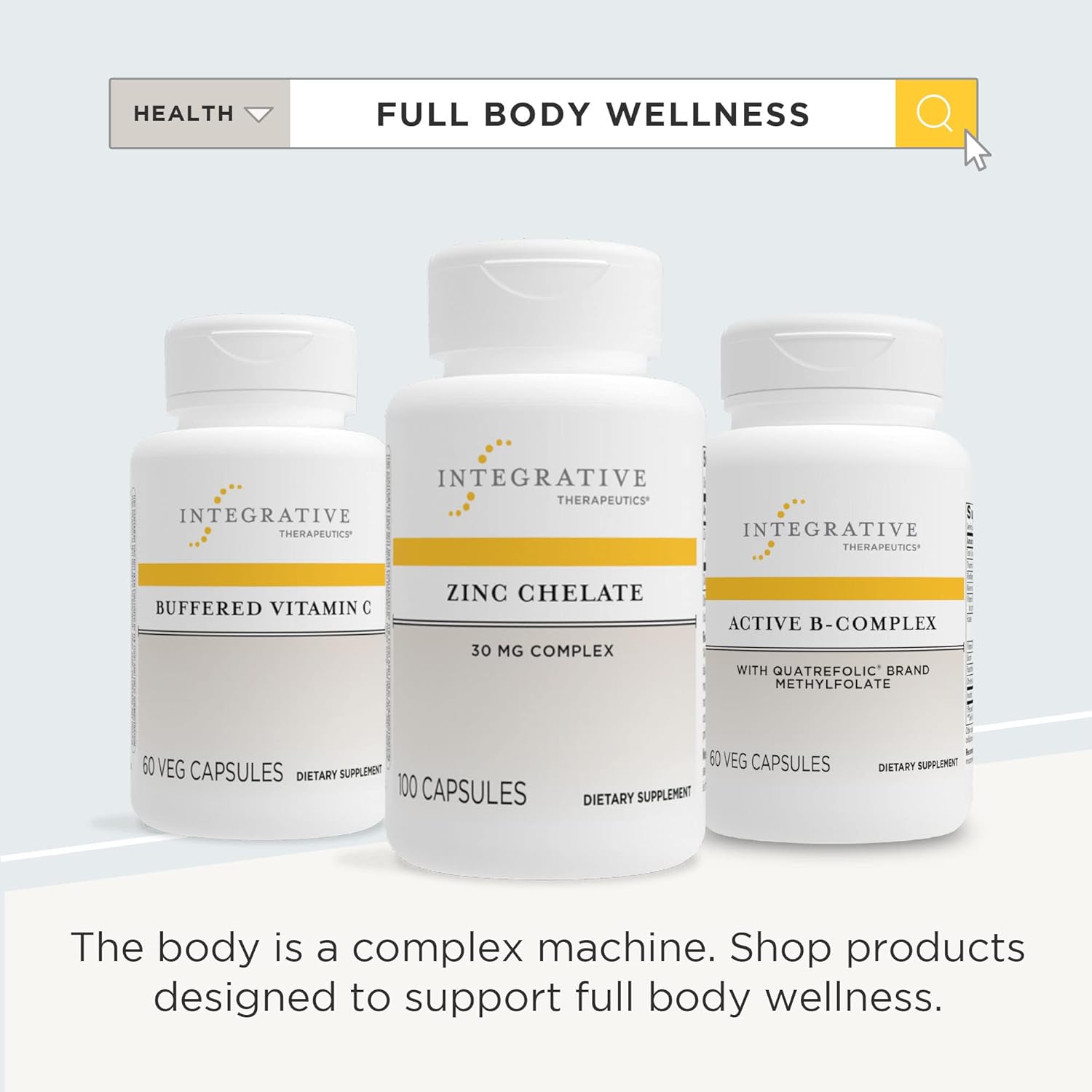 Integrative Therapeutics Zinc Chelate Supplement for Immune Support - 100 Capsules, High Absorption Formula