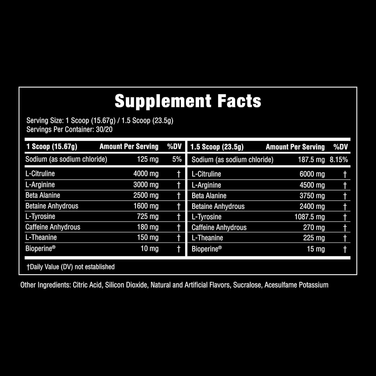 Intense Energy & Focus Pre-Workout Powder with L-Citrulline & Beta-Alanine - Alpha Wolf Uncaged - Cherry Lime Flavor - 30 Servings