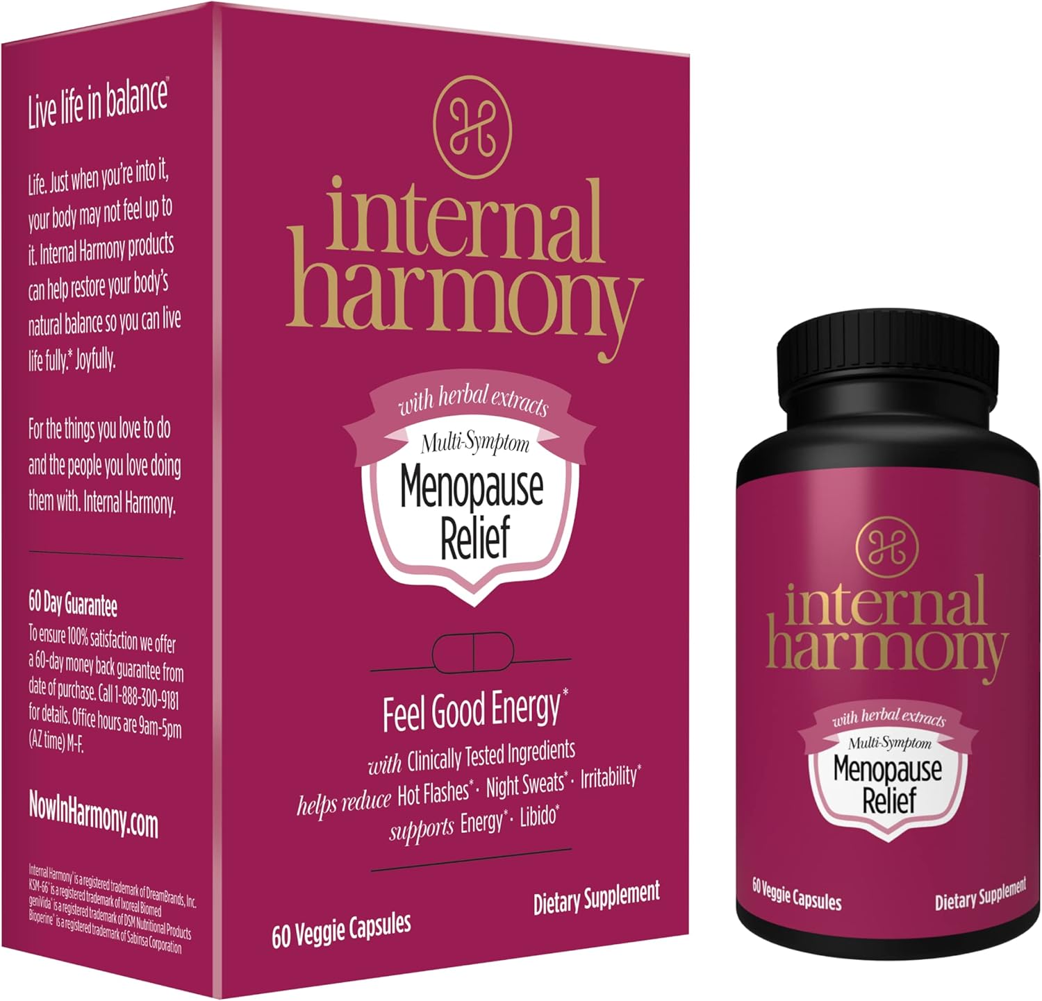 Internal Harmony Feel Good Energy Supplement by Dream Brands - 60 Count