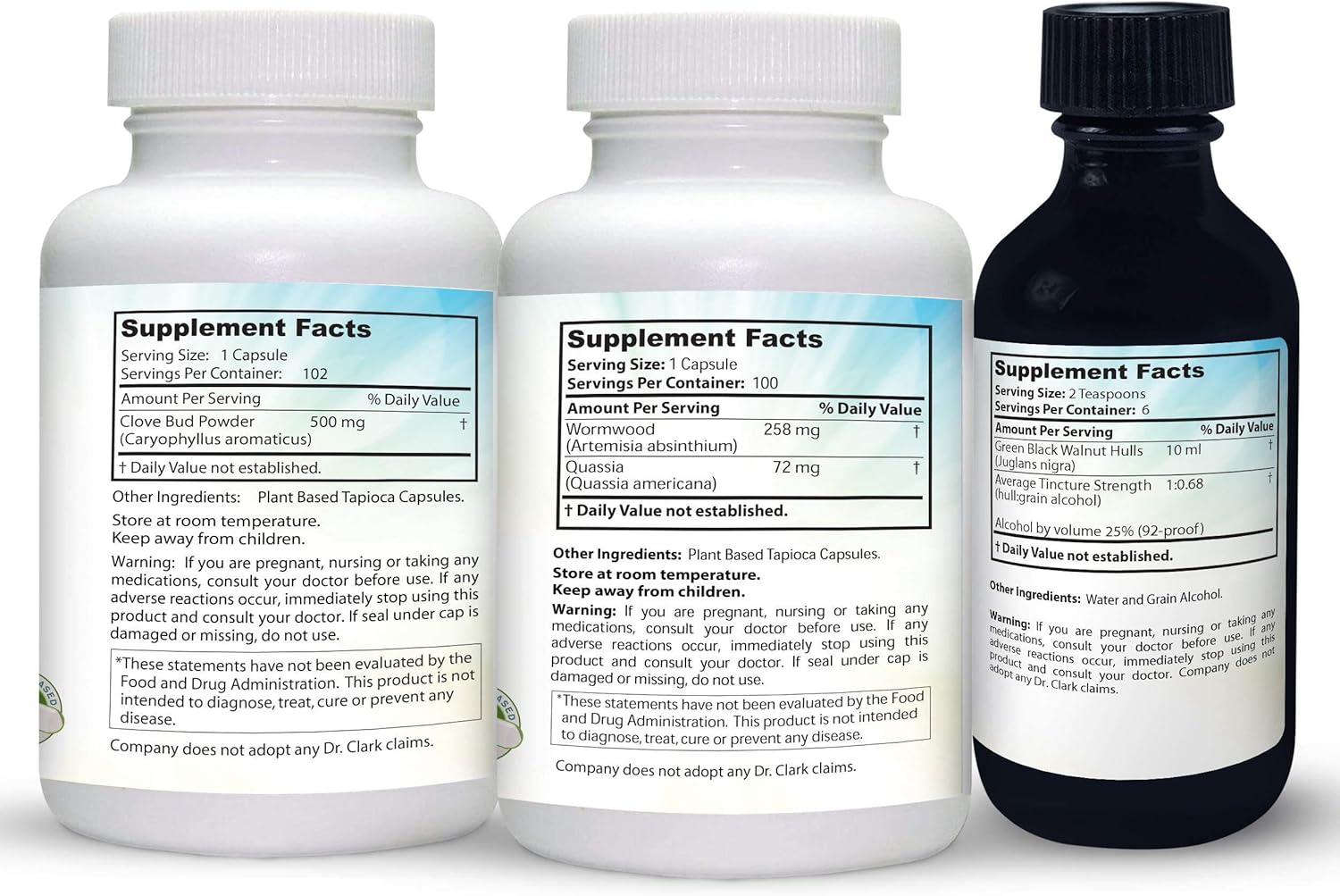 Intestine Support & Cleanse Kit with Original Green Tincture - Maintain Optimal Intestinal Function - Vegetarian Capsules