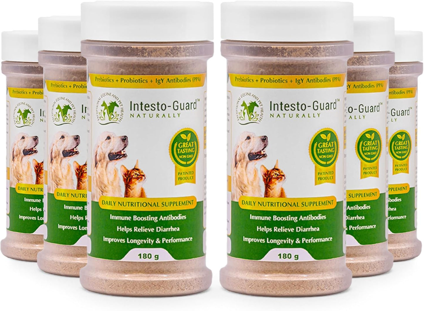 Intesto-Guard Probiotic Powder for Dogs & Cats - Prebiotic & Probiotics for Bowel, Digestive & Immune Support - 90 Day Supply - All-Natural