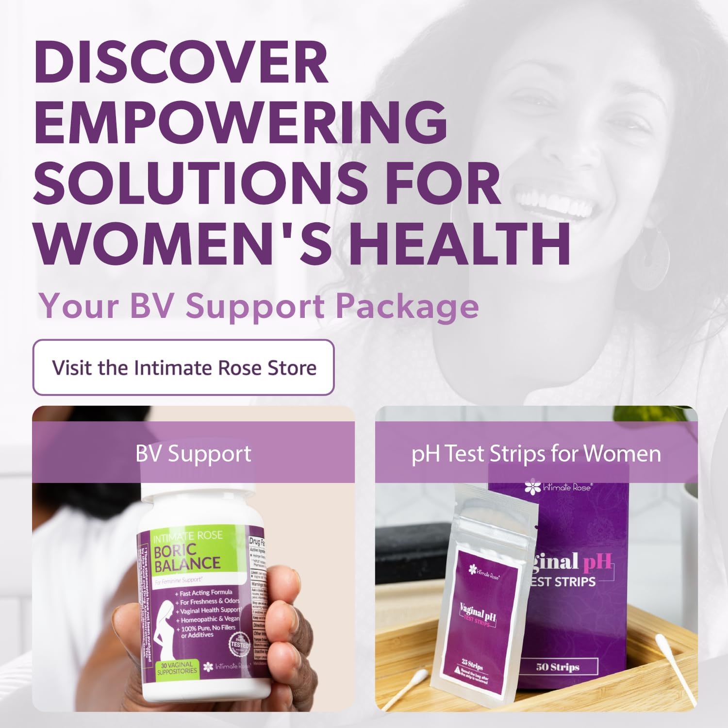 Intimate Rose Ultimate Flora Bloom Probiotic Supplement for Women - 3 Pack (180 Capsules) - pH Balance Formula for Vaginal Health, UTI & BV Relief