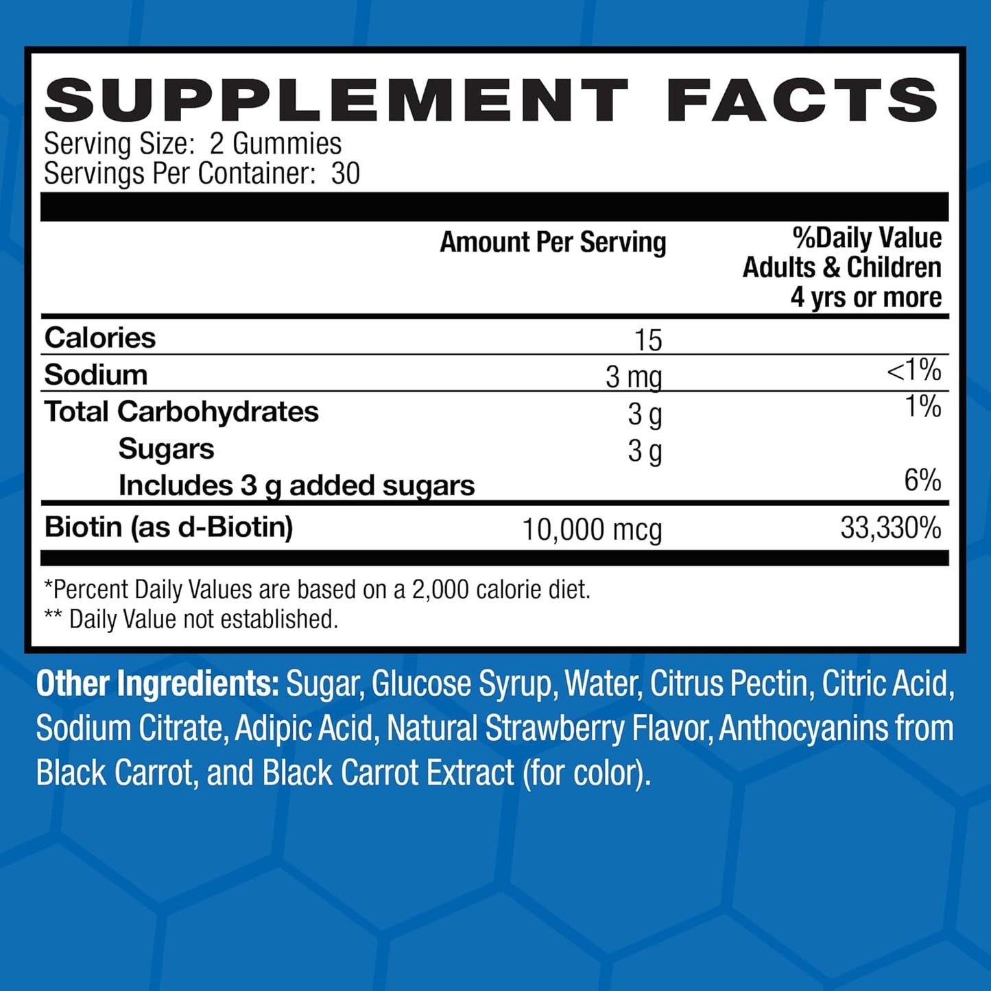 INVIGOR8 Biotin Gummies 10000mcg - Hair Skin Nails Vitamins for Women, Men, & Kids - Vegan Strawberry Flavor - 60 Count