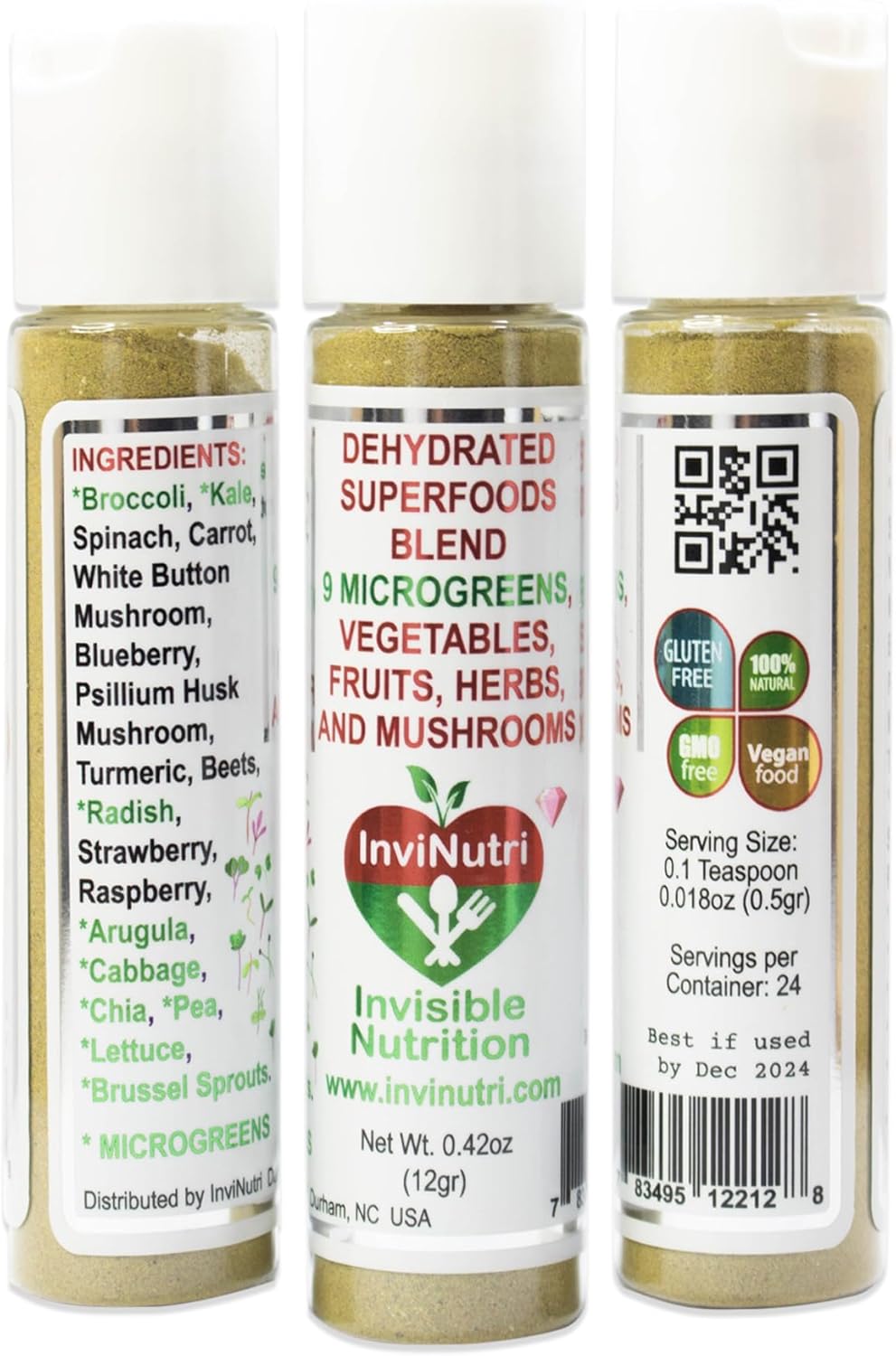 Invisible Nutrition Powder for Extreme Picky Eaters - Organic Superfood Boost for ARFID & ASD - 40x Nutrient-Rich with Sulforaphane - 72 Servings