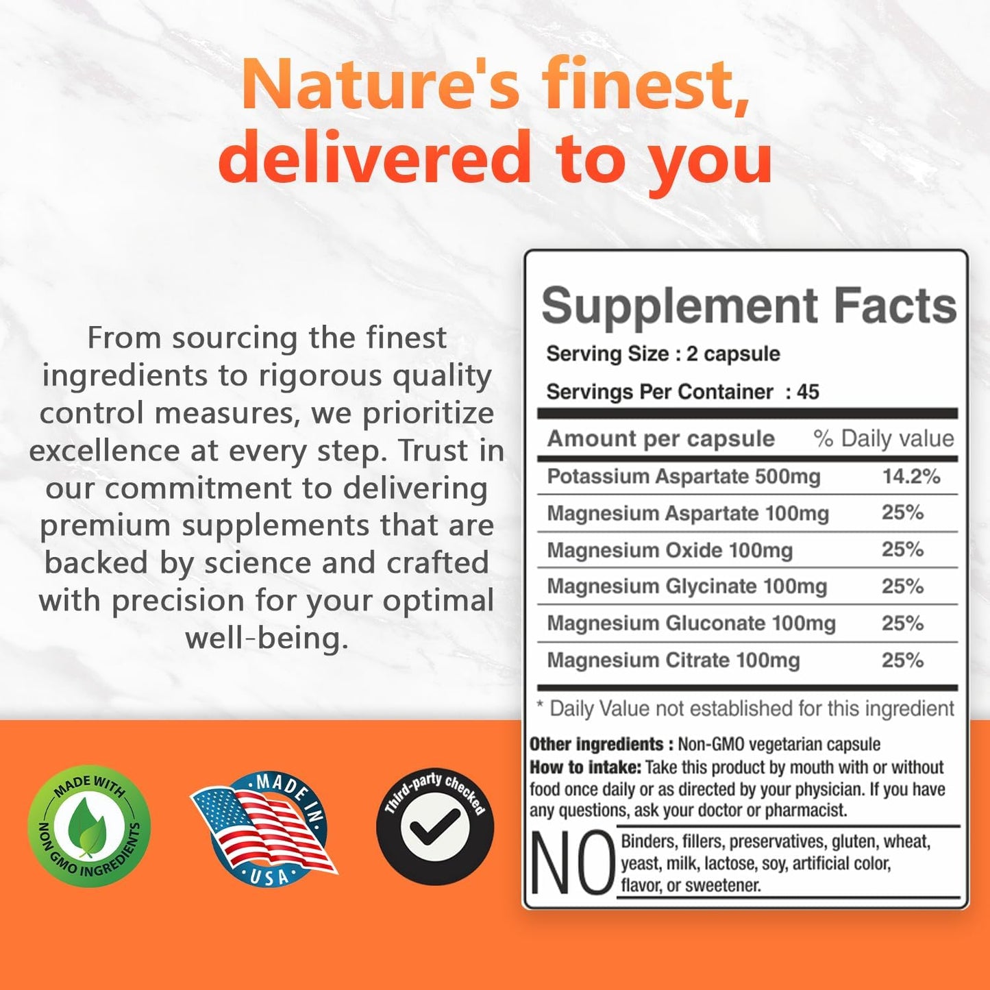 Invita Potassium Magnesium Complex Supplement - High Absorption for Leg and Muscle Support (90 Capsules)