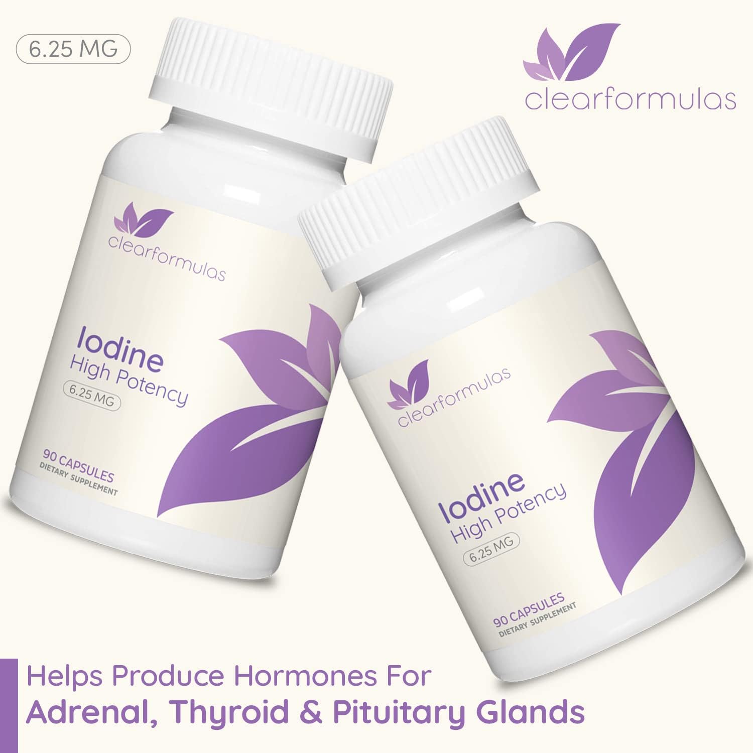 Iodine and Iodide Supplement for Thyroid Health and Hormone Balance - 90 Capsules