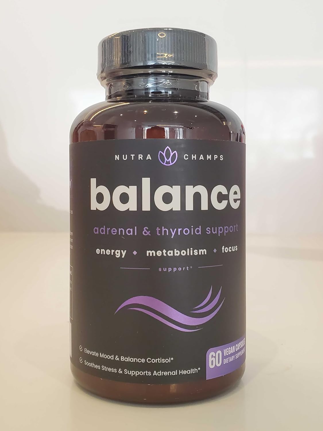 Iodine & Ashwagandha Thyroid & Adrenal Support Supplement for Energy, Metabolism, and Stress Relief - 2-in-1 Formula for Men & Women