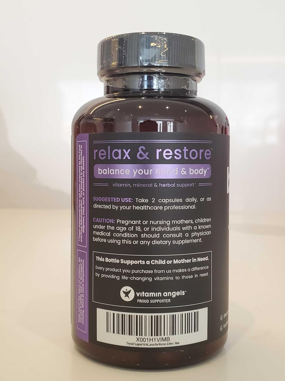 Iodine & Ashwagandha Thyroid & Adrenal Support Supplement for Energy, Metabolism, and Stress Relief - 2-in-1 Formula for Men & Women