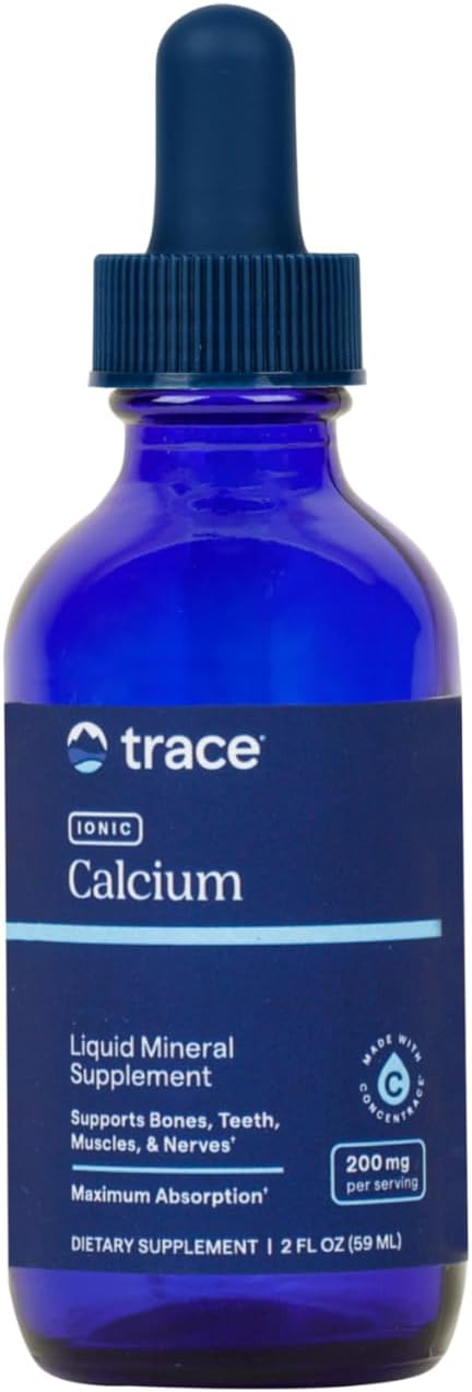 Ionic Calcium Supplement for Bone & Nerve Health - Support Mineral Absorption - 2 fl oz