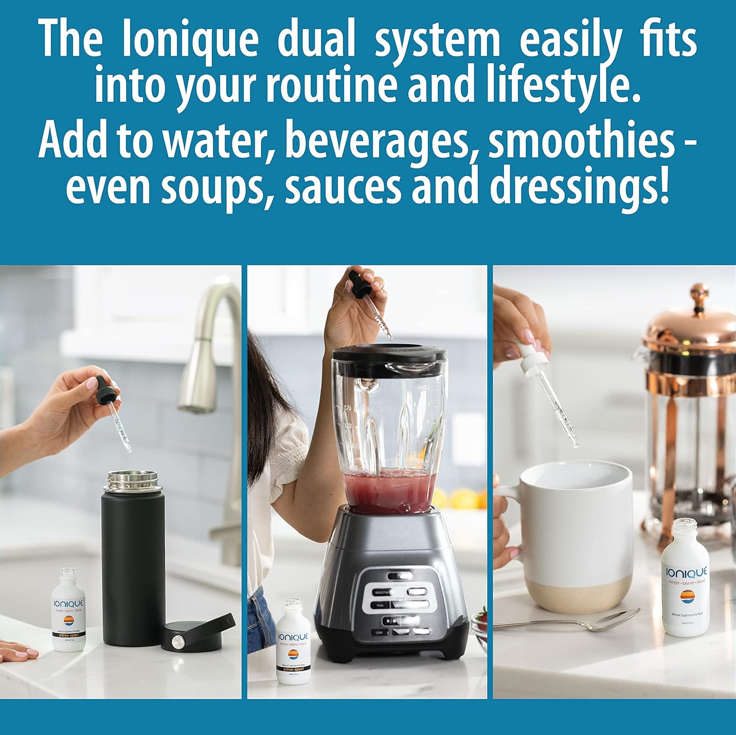 Ionique Mineral Supplement: Magnesium & Trace Minerals for Hydration Support - Migraine, Constipation, Brain Fog, Muscle Cramps, Sleep - 2 oz Liquid Drops