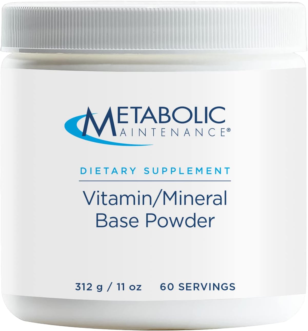 Iron-Free Metabolic Maintenance Vitamin Mineral Base Powder - Essential B Vitamins + Chelated Minerals (312g)