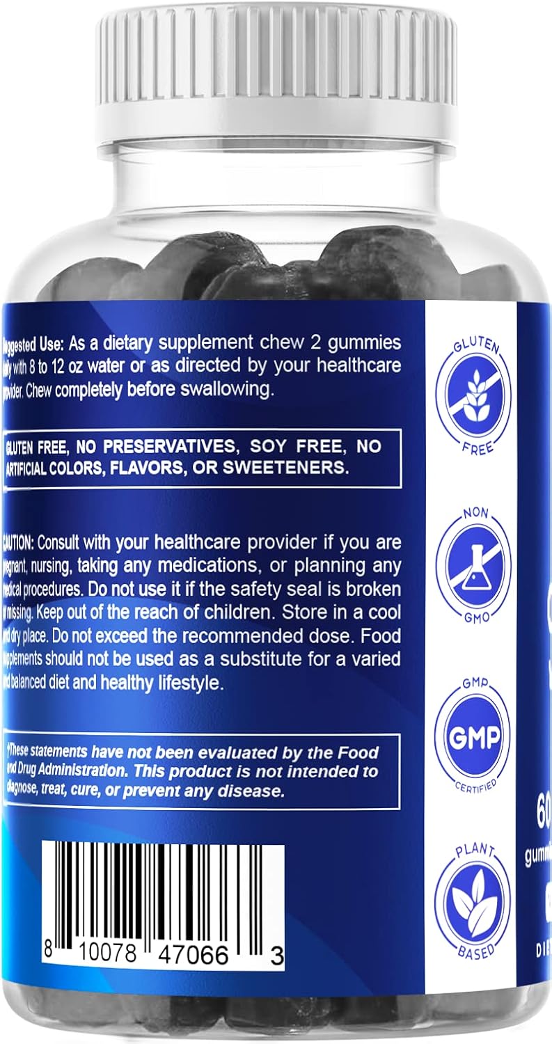 Iron Gummies Supplement for Women & Men - 20mg Serving - 60 Vegan Gummies - Delicious Iron Gummy Vitamins with Vitamin C - 2 Pack of 60 Count