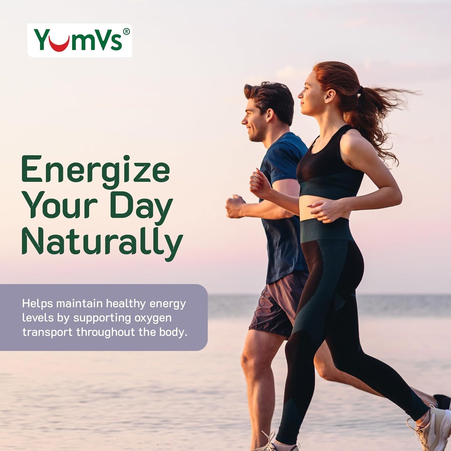 Iron Gummies with Vitamin C - Grape Flavor, 10mg Iron Supplement - Kosher, Gluten Free Blood Builder Gummies - 60 Count Pack