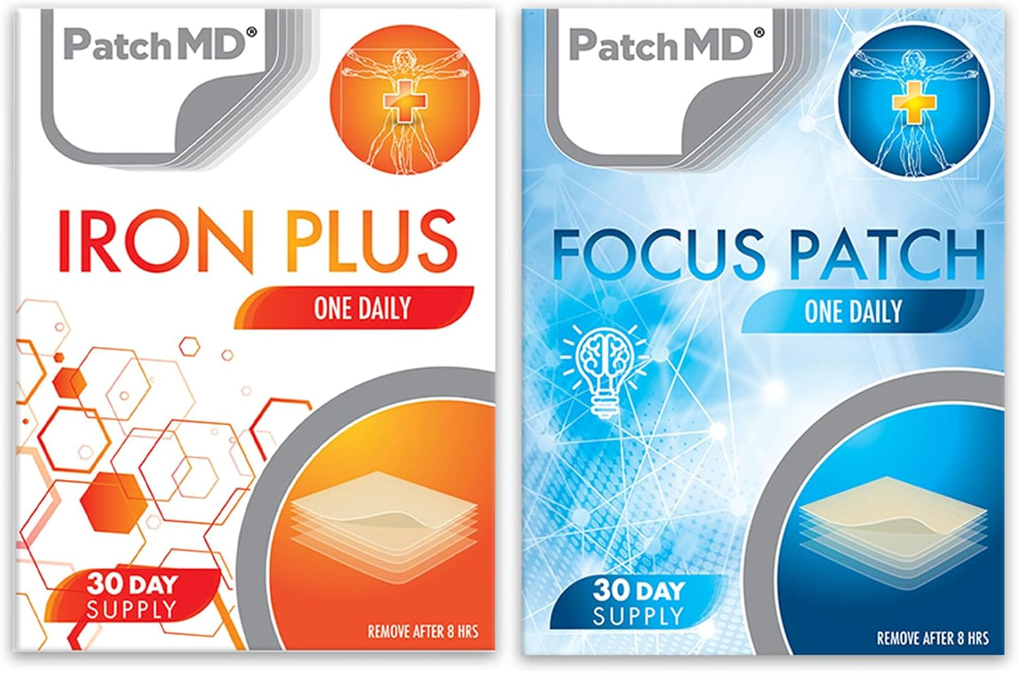 Iron Plus & Focus Topical Patch Bundle - 30 Day Supply by PatchMD