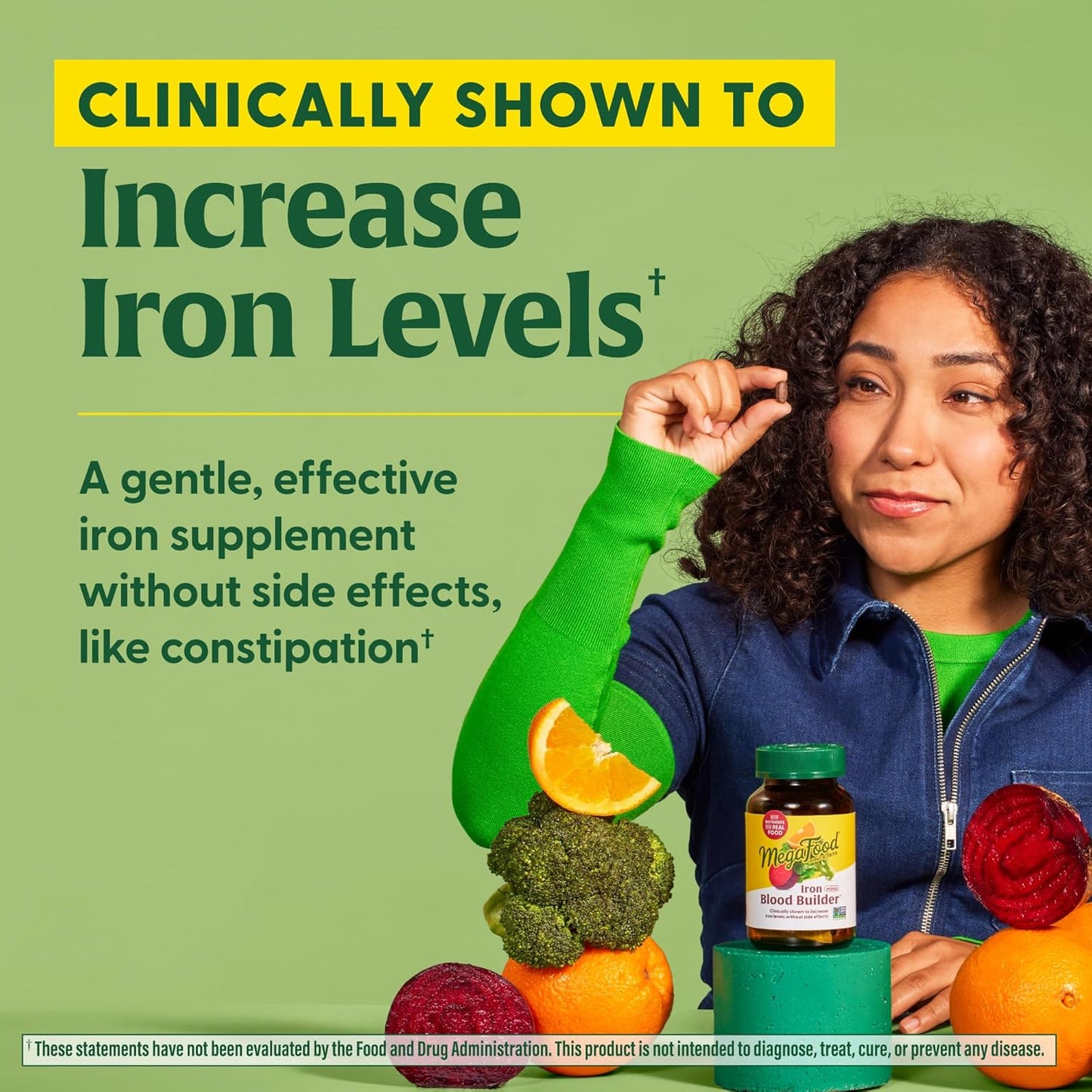 Iron-Rich Blood Builder Minis - Boost Iron Levels Naturally with Vitamin C, B12, & Folic Acid - Vegan Formula - 72 Tablets