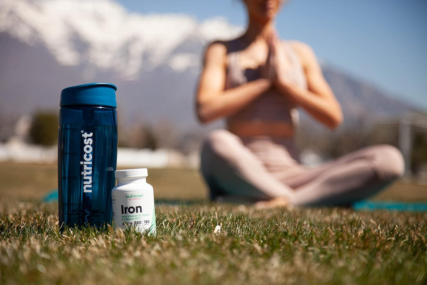 Iron Supplement for Women 65mg - 180 Capsules with Vitamin C, Folate, & B12 - Vegetarian, Non-GMO, Gluten-Free