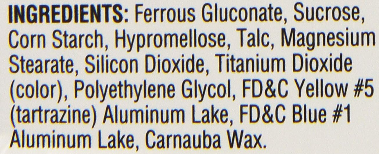 Iron Supplement Tablets - Fergon, 100 Count (Pack of 3) - Essential Mineral for Energy & Immune Support
