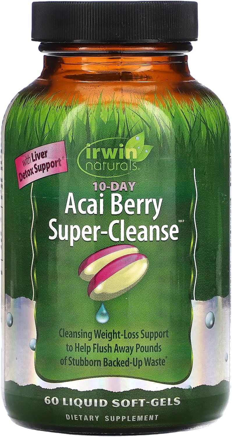 Irwin Naturals Acai Berry Super Cleanse 10-Day Detox Supplement - 60 Softgels