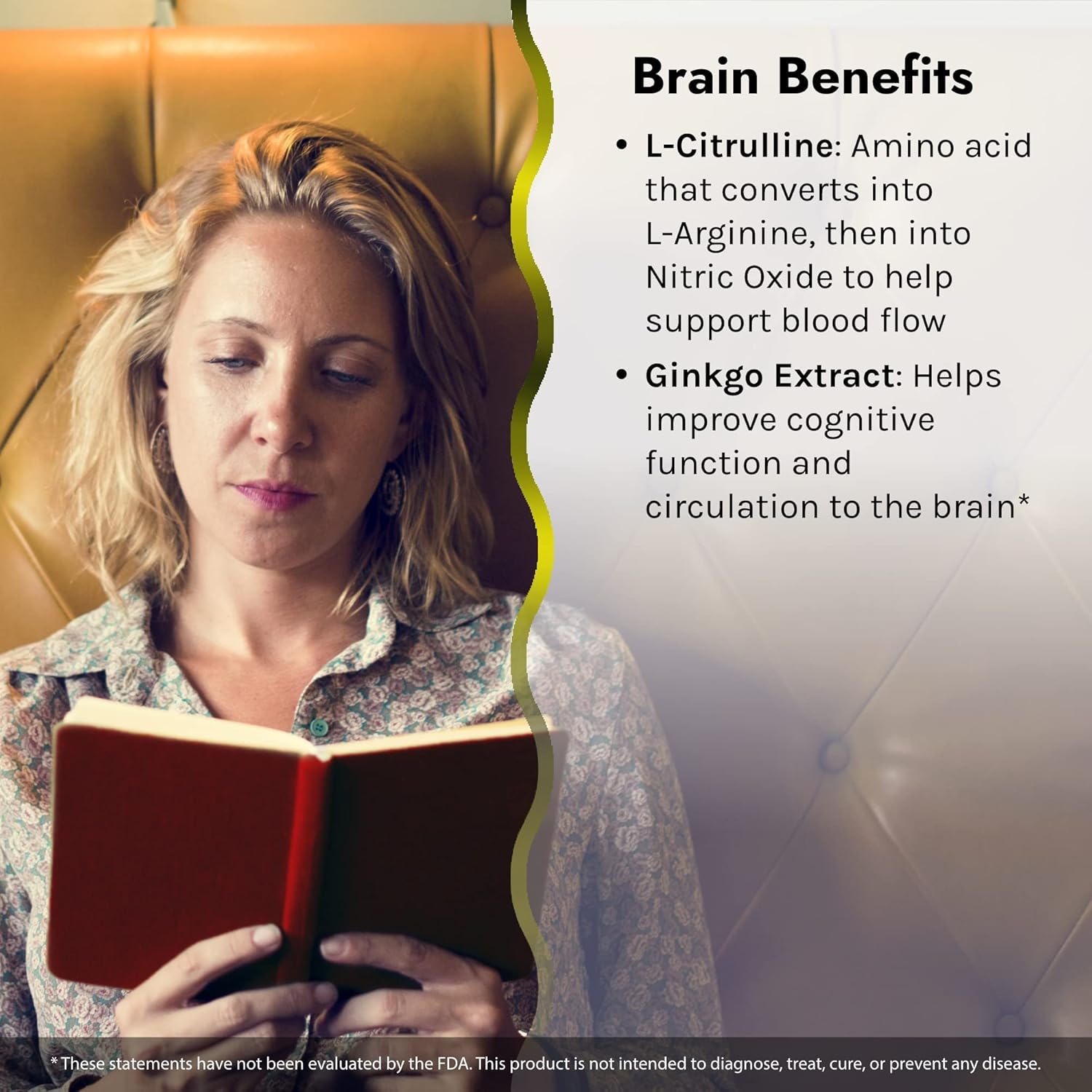 Irwin Naturals Brain Awake RED Liquid Soft-Gels - Enhanced with Nitric Oxide Booster for Brain Health - 60 Count