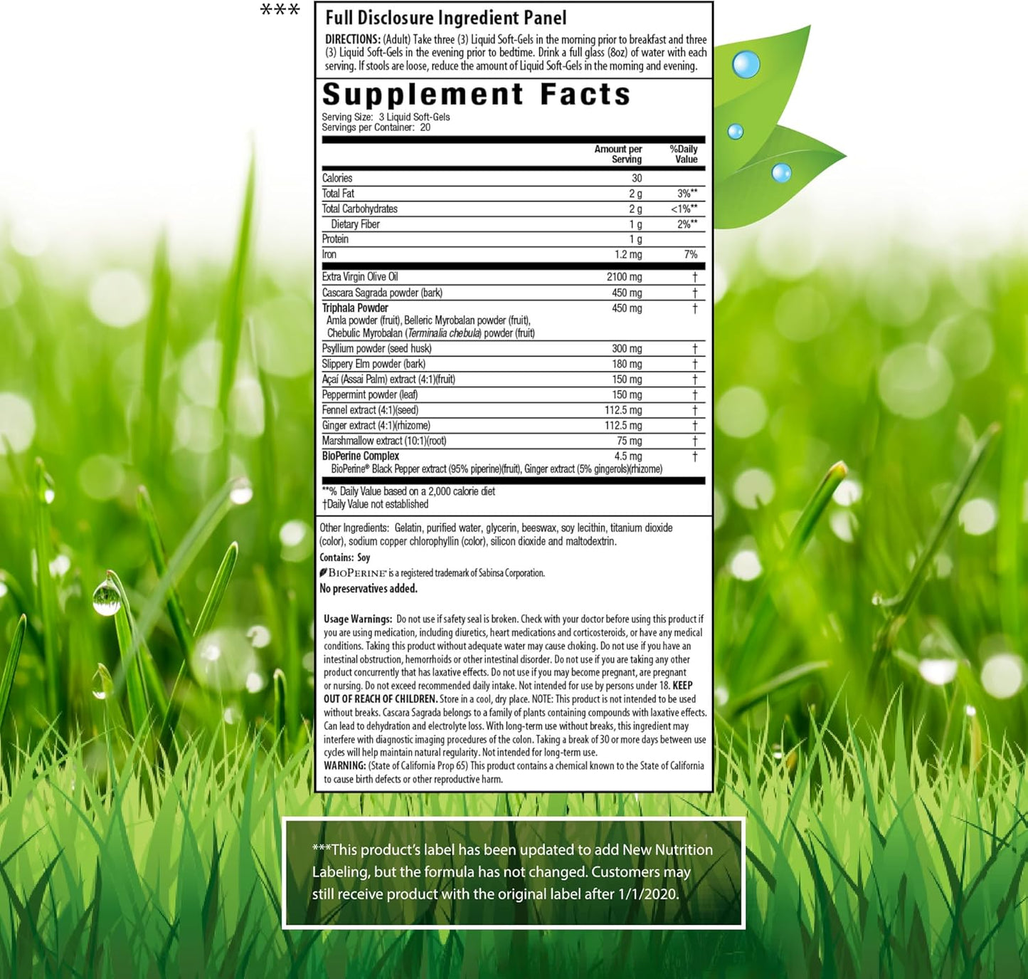 Irwin Naturals Colon Flush Supplement with Psyllium, Acai, Triphala - 60 Liquid Softgels for Digestive & Constipation Support