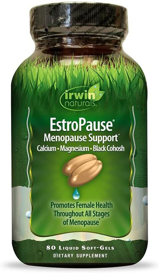 Irwin Naturals Estropause 80 Softgels - Hormone Balance Support Supplement for Menopausal Women