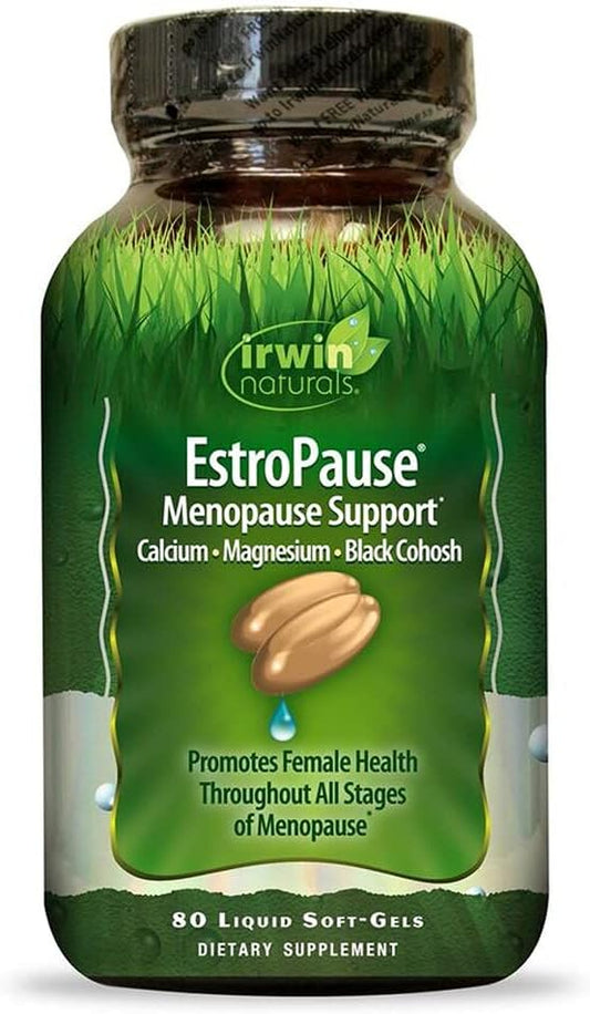 Irwin Naturals Estropause 80 Softgels - Hormone Balance Support Supplement for Menopausal Women