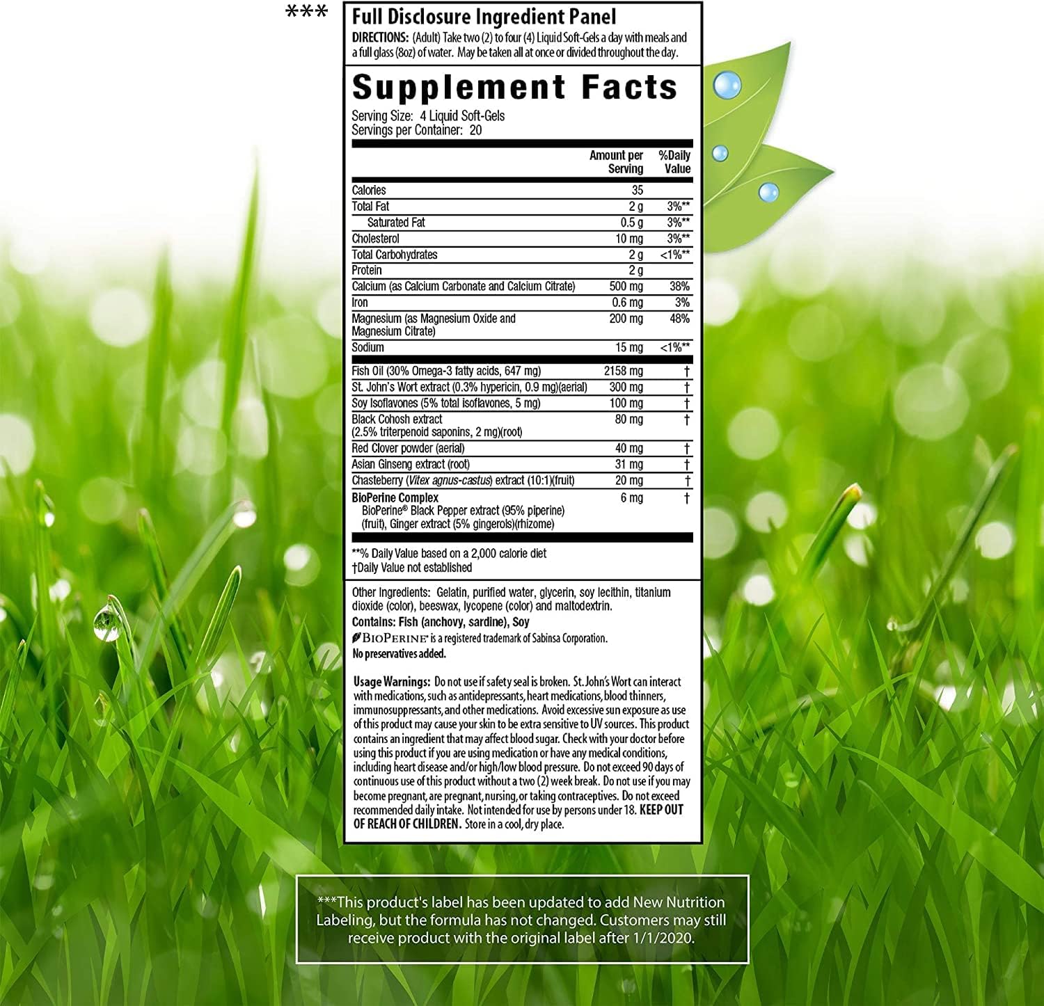 Irwin Naturals EstroPause Menopause & Women's Health Support Supplement - Herbal & Mineral Blend - 80 Liquid Softgels