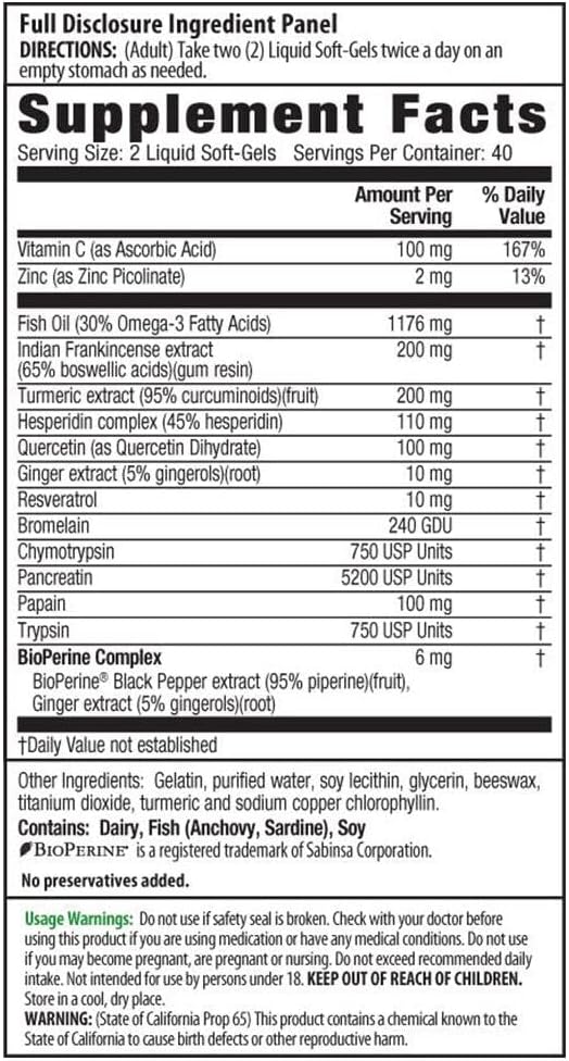 Irwin Naturals Inflamma-Less Liquid Softgels Bundle for Mobility and Flexibility with Pill Case