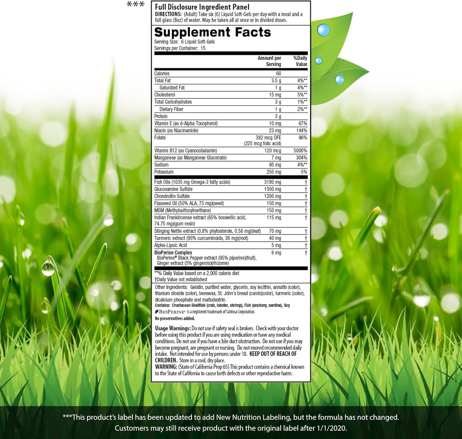 Irwin Naturals Joint Support Supplement - 3-in-1 Formula with Glucosamine, Chondroitin, Turmeric, & Boswellia - 90 Softgels