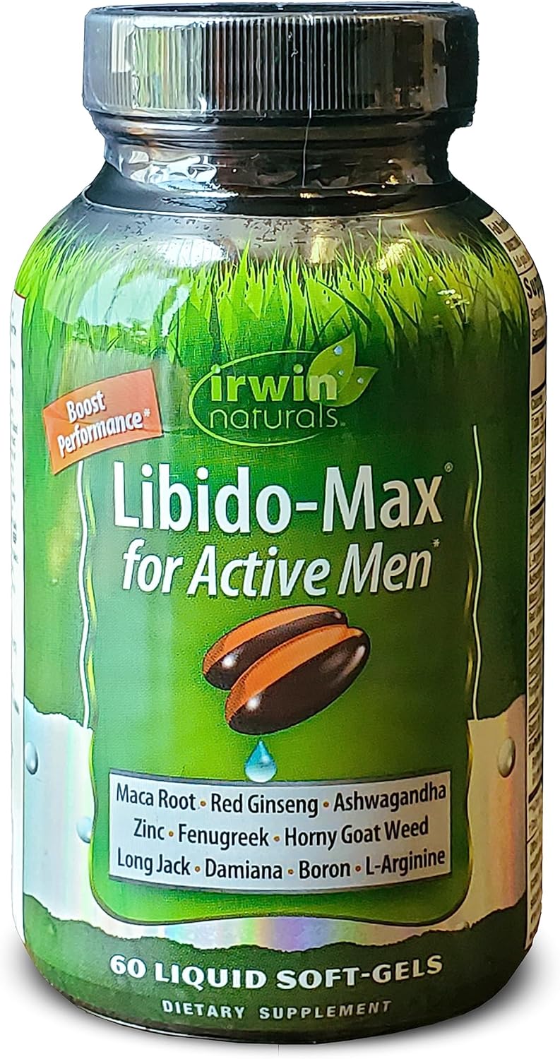 Irwin Naturals Libido-Max for Men - 60 Softgels to Boost Energy and Vitality
