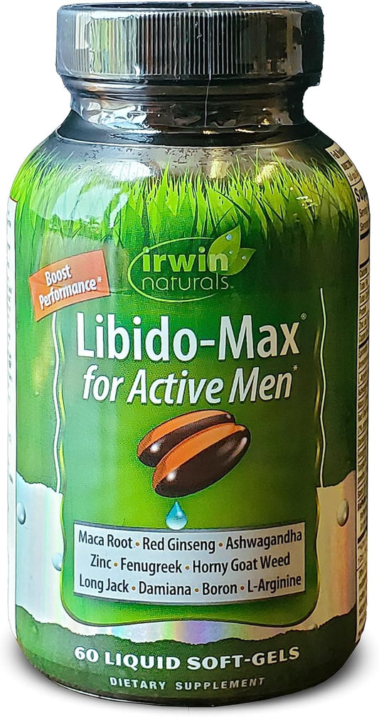 Irwin Naturals Libido-Max for Men - 60 Softgels to Boost Energy and Vitality