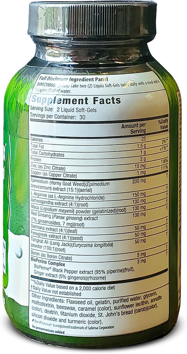 Irwin Naturals Libido-Max for Men - 60 Softgels to Boost Energy and Vitality