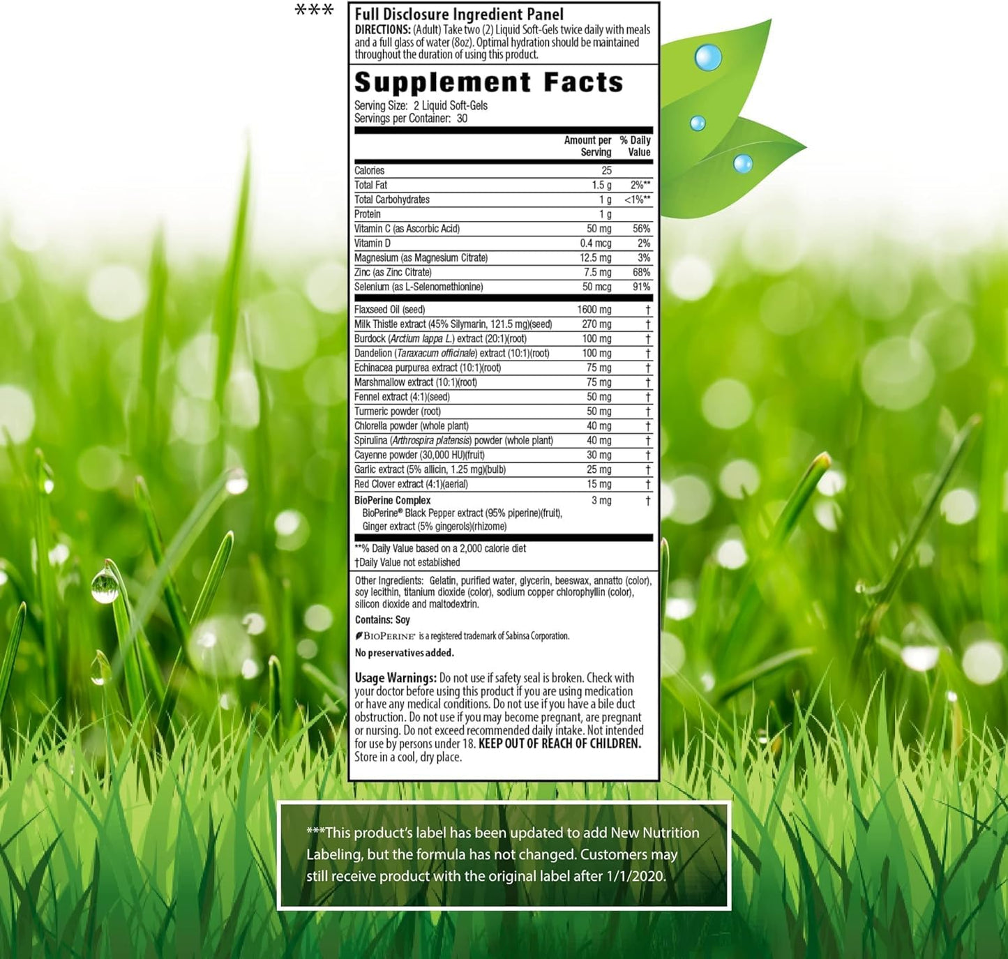 Irwin Naturals Liver Detox & Blood Refresh Softgels - Herbal Cleanse Supplement with Milk Thistle & Dandelion - Antioxidant Support - 60 Count