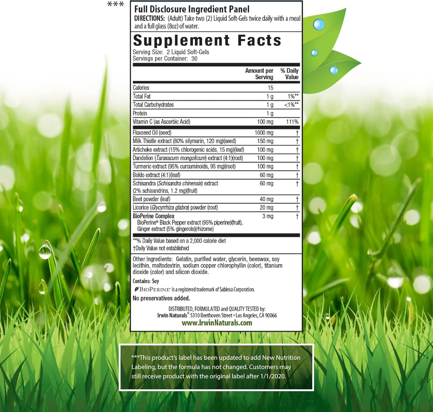Irwin Naturals Milk Thistle Liver Detox Softgels with Dandelion, Turmeric, Artichoke, Beet Root - 60 Liquid Softgels, Pill Case Included - Cleanse Formula for Liver Health
