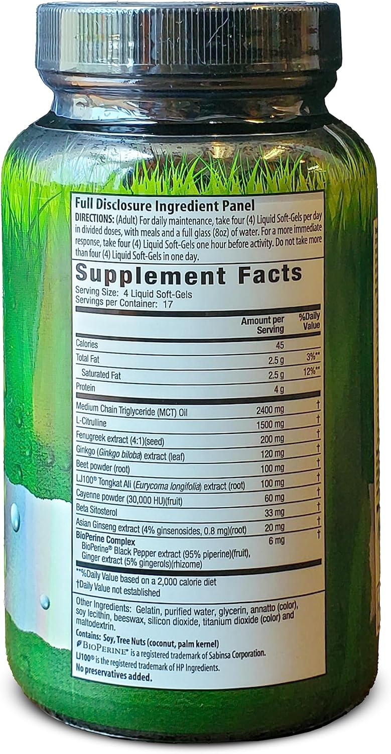 Irwin Naturals Testosterone Mega Boost Red 68 Softgels - Supports Healthy Testosterone Levels, Energy, and Performance