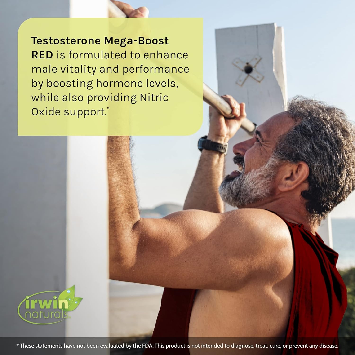 Irwin Naturals Testosterone Mega Boost Red 68 Softgels - Supports Healthy Testosterone Levels, Energy, and Performance