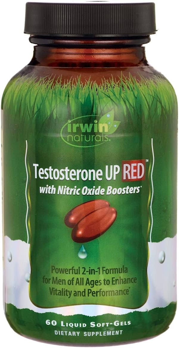 Irwin Naturals Testosterone Up Red Supplement - 60 Softgels for Men's Health & Performance