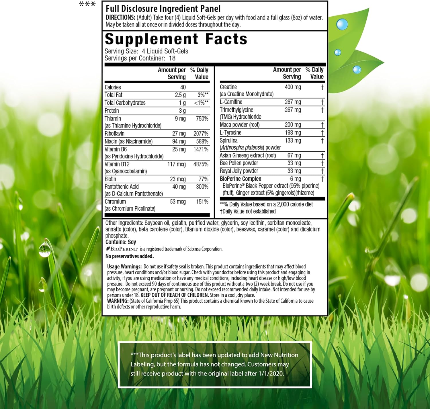 Irwin Naturals Triple-Boost Energy Supplement - Caffeine-Free Focus and Brain Boost - 75 Softgels