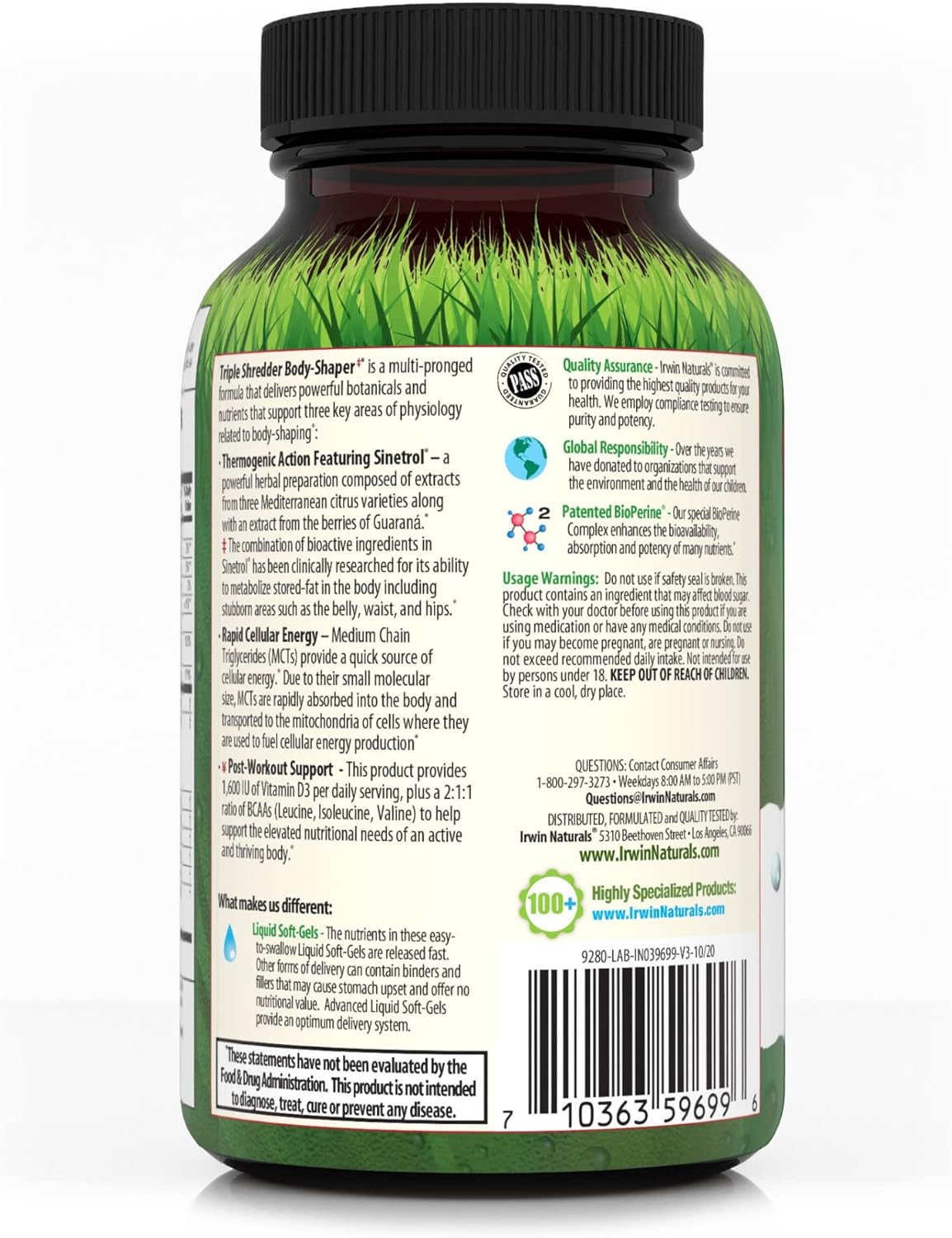 Irwin Naturals Triple Shredder Body-Shaper Supplement - Natural Slimming Formula Support