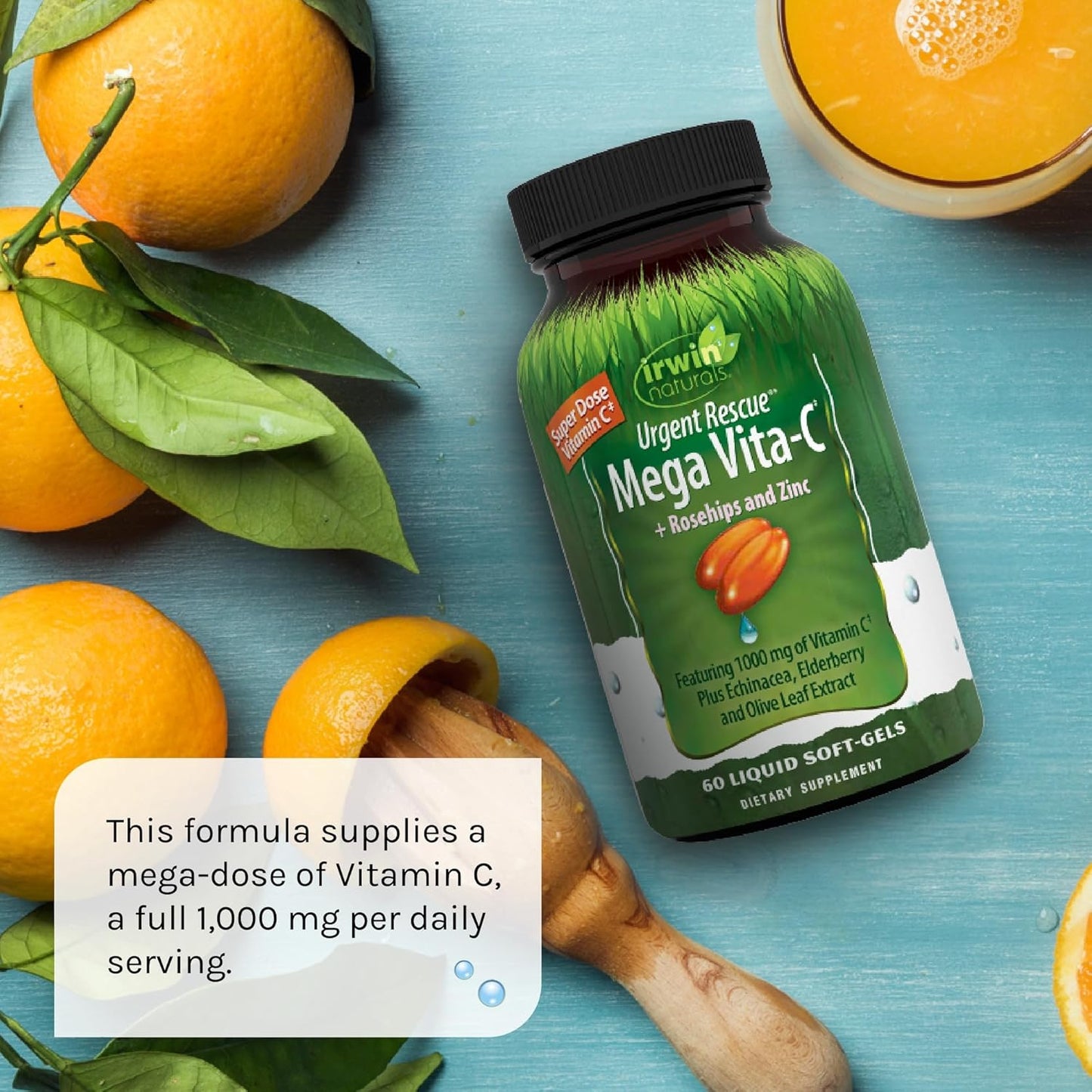 Irwin Naturals Vita C Plus Urgent Rescue Softgels - 60 Count