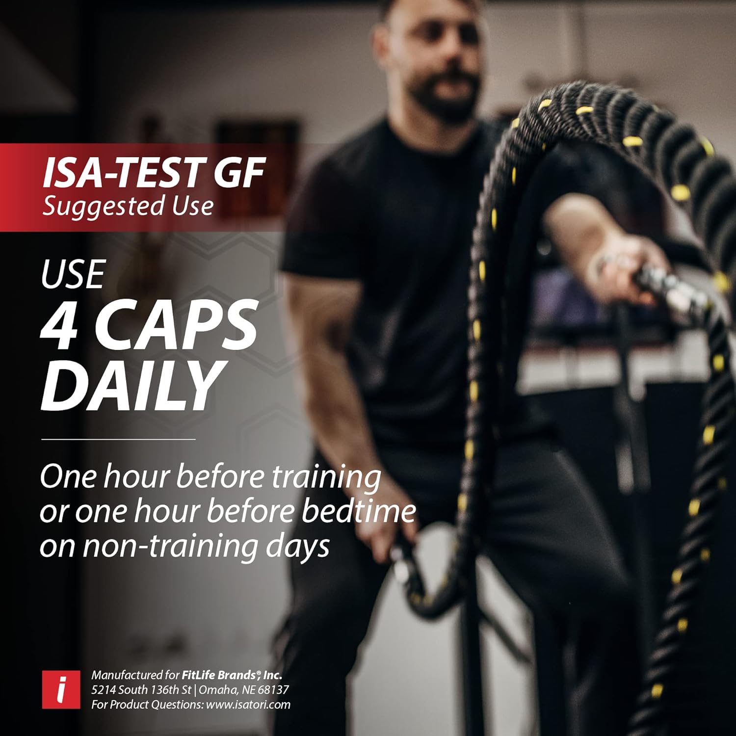 iSatori ISA-Test GF High Performance - 120 Capsules for Strength and Muscle Mass Gain - Hardcore Training for Exercise and Sports - Gluten-Free Anti-Estrogen Complex