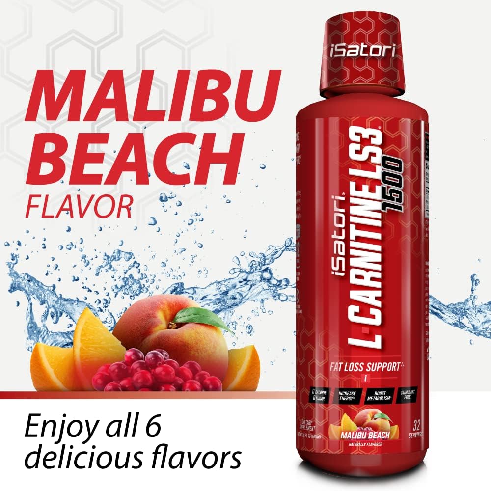 iSatori Malibu Beach L-Carnitine LS3 1500mg & Ultra CLA Combo - 32 Servings & 90 Softgels
