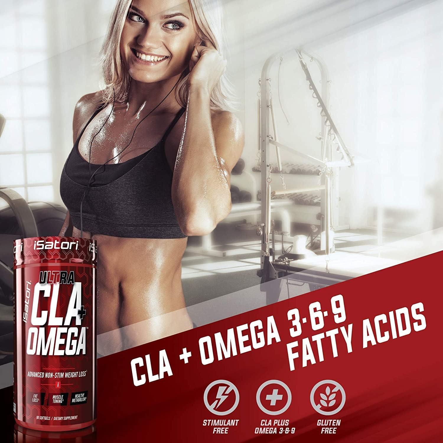 iSatori Malibu Beach L-Carnitine LS3 1500mg & Ultra CLA Combo - 32 Servings & 90 Softgels